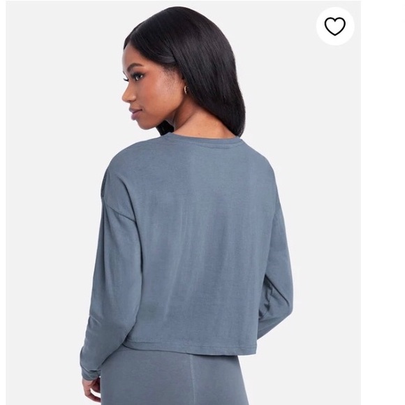 SOLD - Bebe Long Sleeve Smoke Blue Top - NWT - Picture 5 of 14